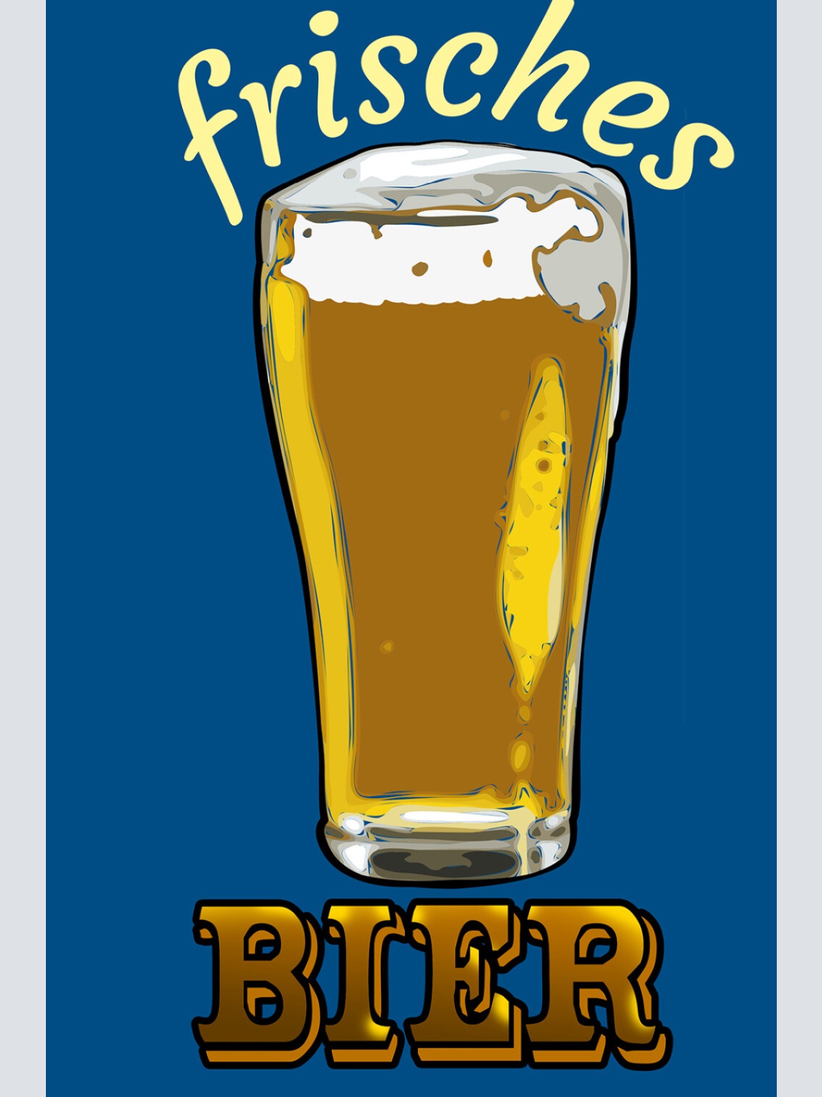 Schild Spruch Frisches Bier Alkohol JW