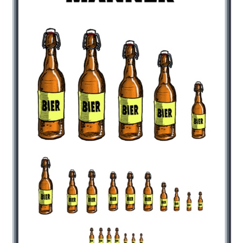 Schild Spruch Sehtest für Männer Bierflaschen Alkohol JW