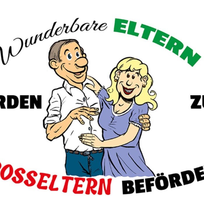 Schild Spruch Wunderbare Eltern werden zu Großeltern befördert Oma Opa JW