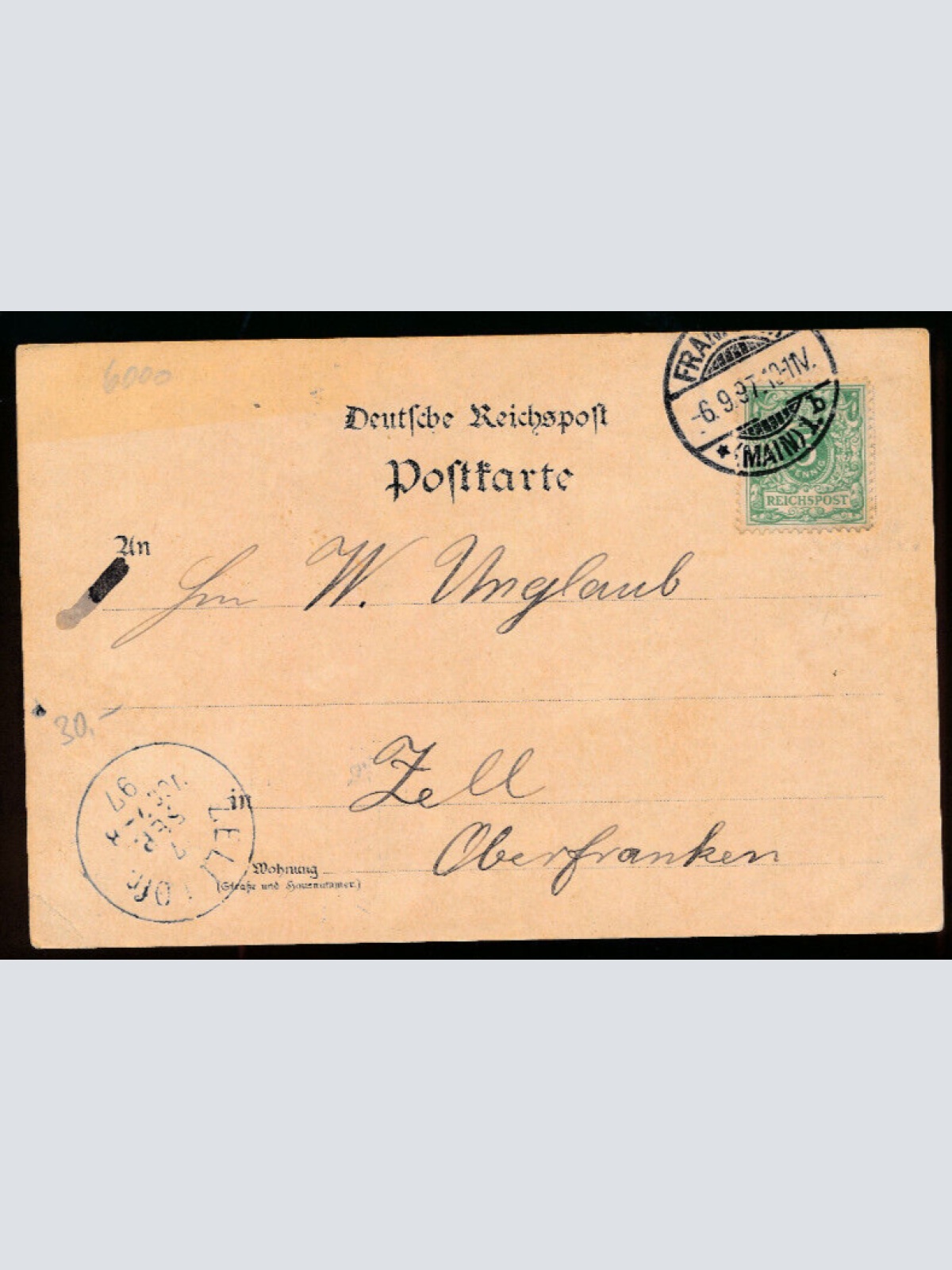 Litho-Karte gruss aus Frankfurt am Main Hessen (594)