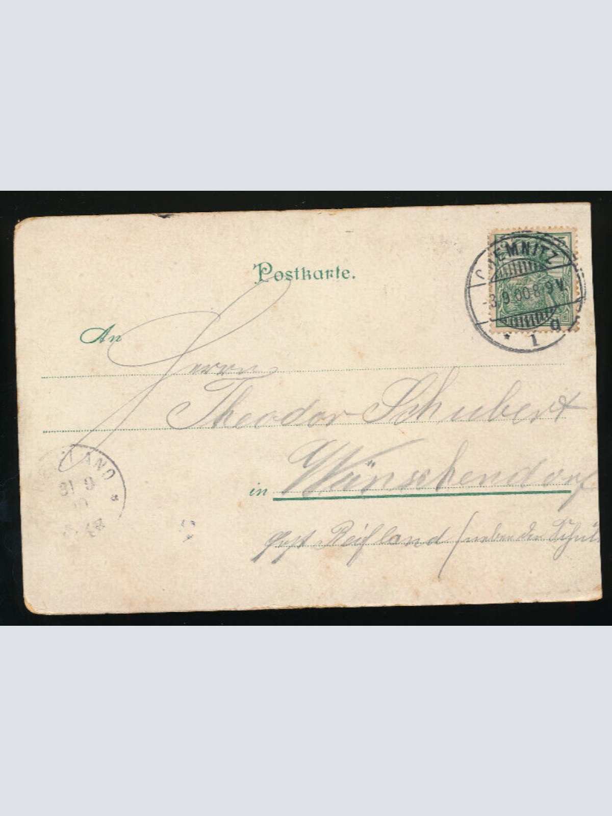 Litho-Karte All Heil Mann auf Fahrrad  (366)