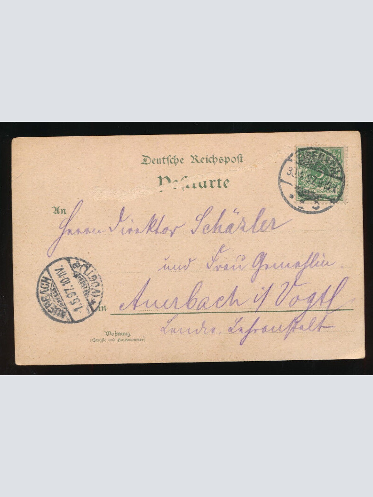 Litho-Karte gruss aus Eisenach Thüringen Deutschland (560)