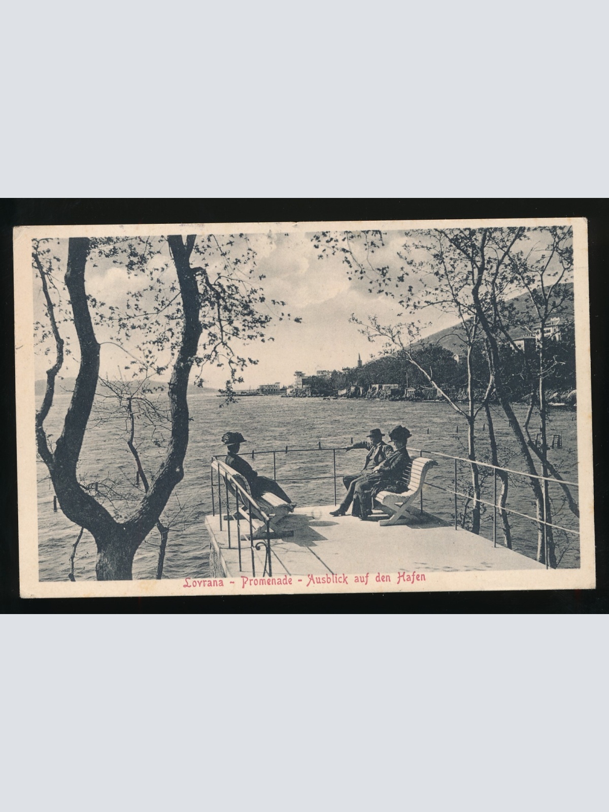 AK aus Lovrana - Lovran ausblick auf den Hafen Kroatien (274)