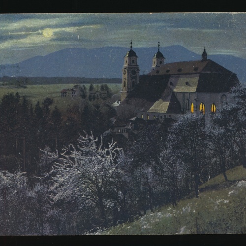AK aus Mondsee bei Nacht mit Schloss Oberösterreich (179)