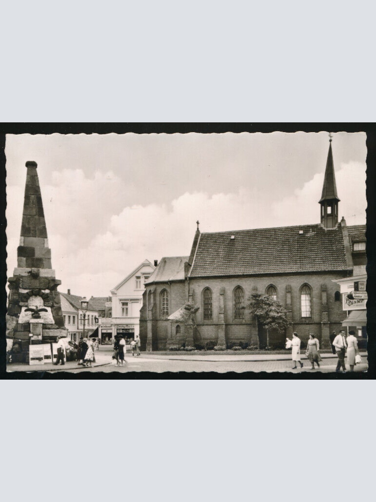 AK aus Norderney Denkmal und Kath. Kirche Niedersachsen (709)