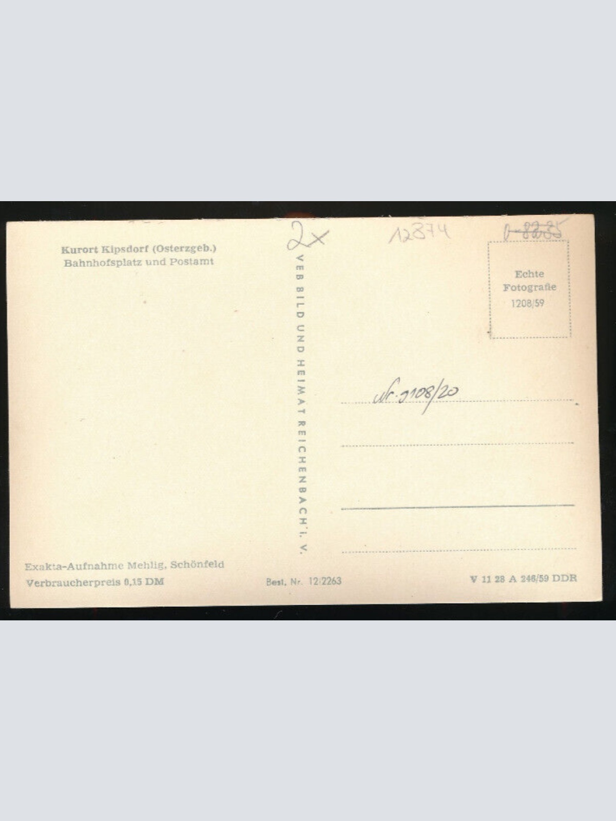 AK aus Kipsdorf Sachsen Straßenansicht im Winter (765)