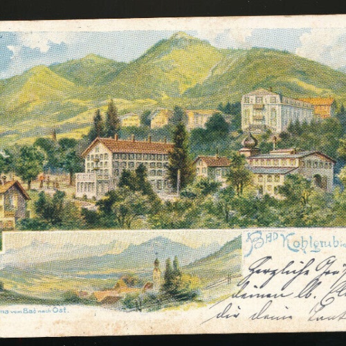 Litho-Karte aus Bad Kohlgrub in Oberbayern Bayern (651)