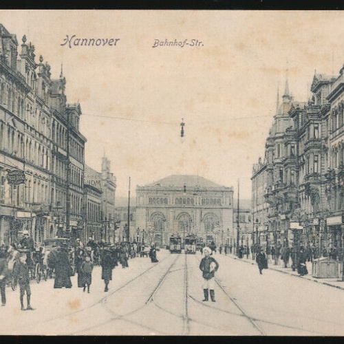 AK aus Hannover Bahnhof Strasse Niedersachsen (660)
