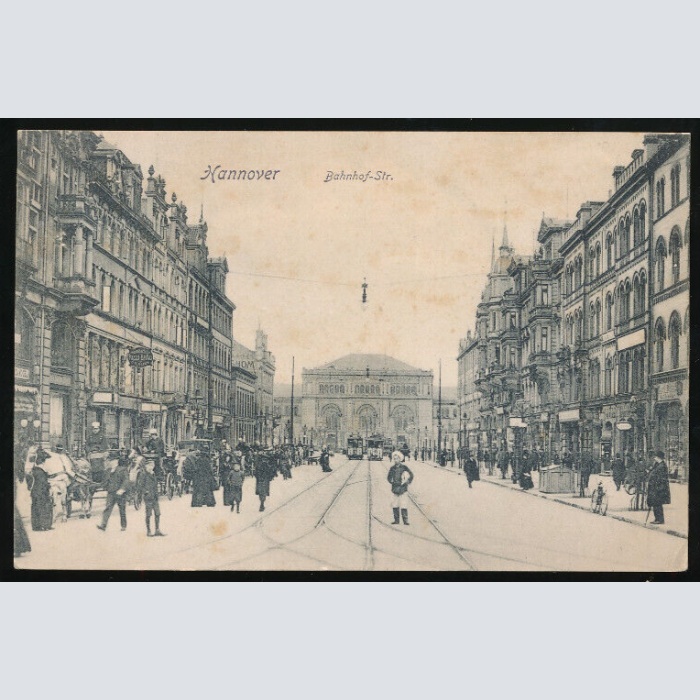 AK aus Hannover Bahnhof Strasse Niedersachsen (660)