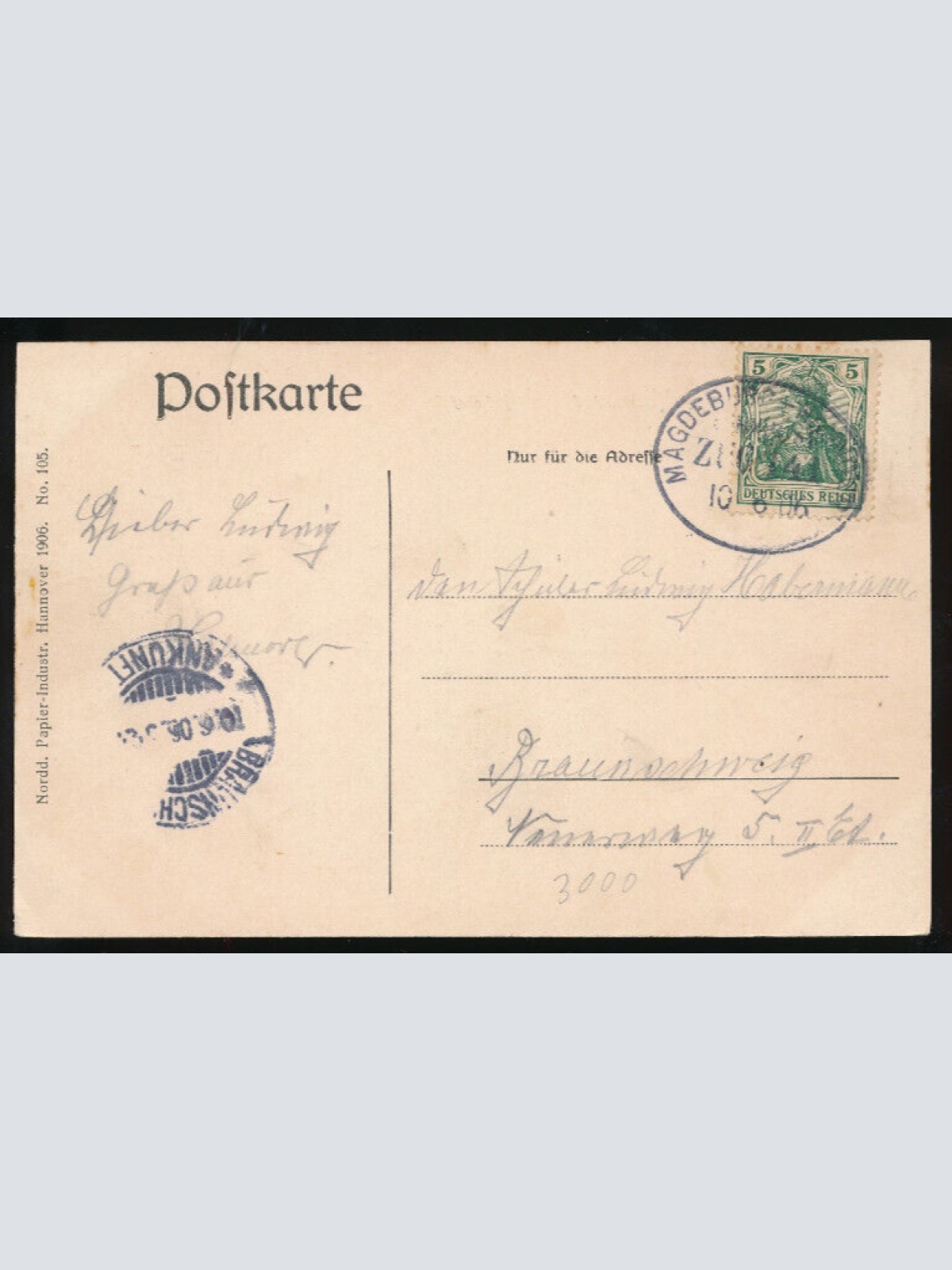 AK aus Hannover Bahnhof Strasse Niedersachsen (660)