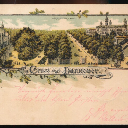 Litho-Karte gruss aus Hannover Niedersachsen (659)