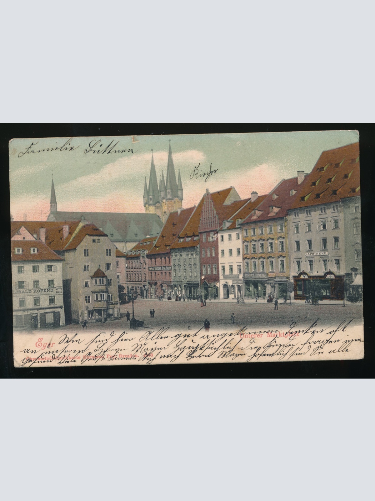 AK aus Eger unterer Marktplatz Tschechien (197)