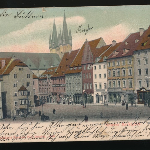 AK aus Eger unterer Marktplatz Tschechien (197)