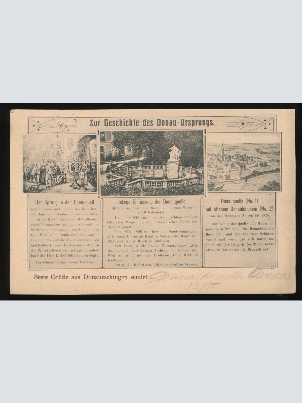 AK aus Donaueschingen Geschichte des Donau Ursprungs Baden-Württemberg (88)