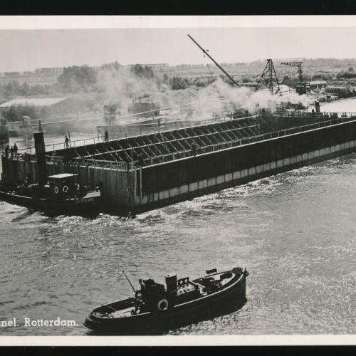 AK aus Rotterdam Bau vom Maastunnel Niederlande (1)