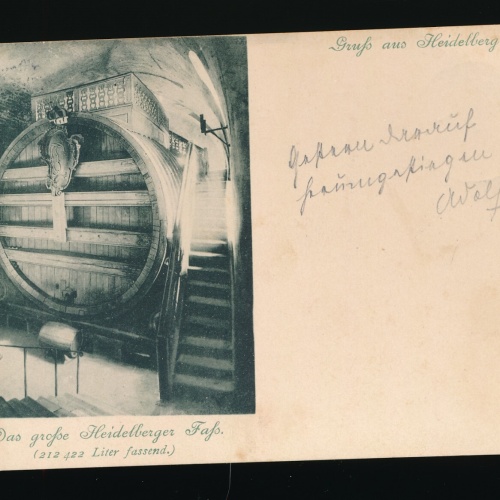 AK gruss aus Heidelberg, das große Heidelberger Fass Baden-Württemberg (124)