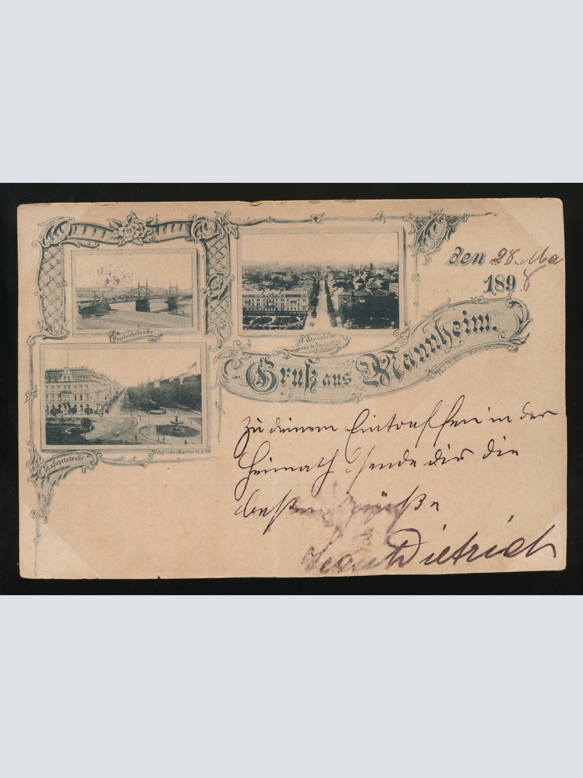 AK gruss aus Mannheim Baden-Württemberg (91)