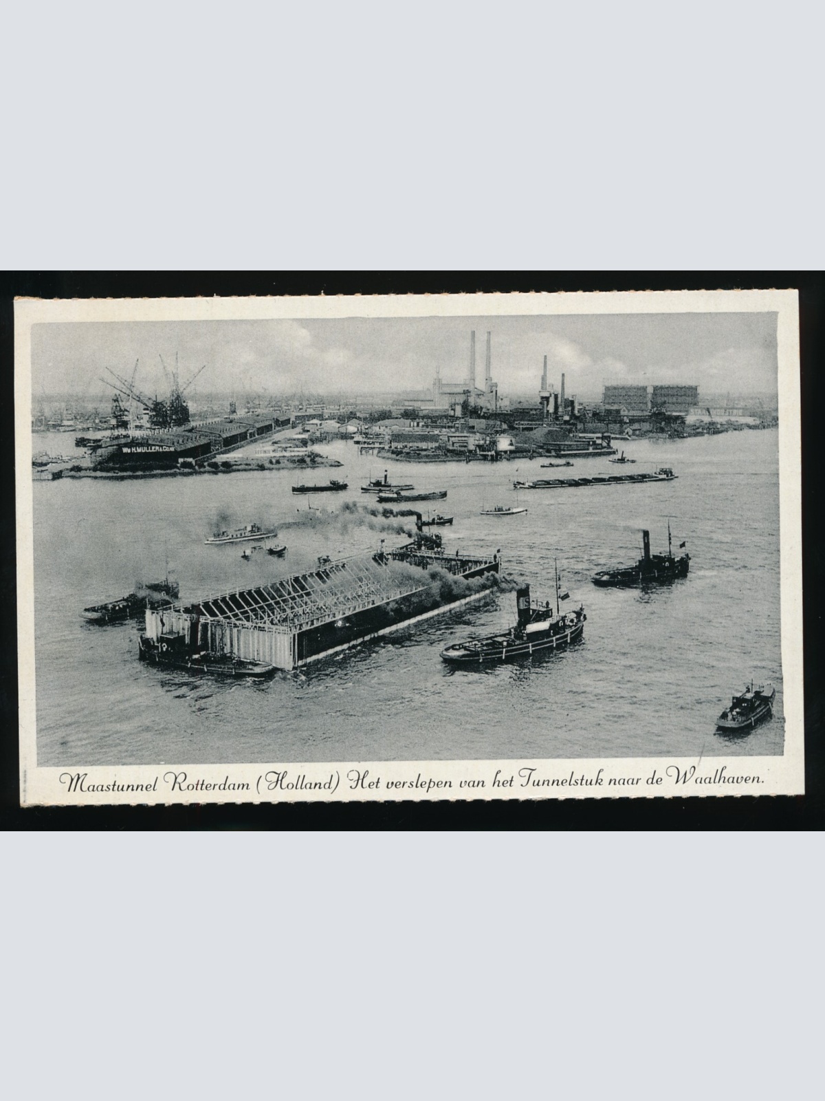 AK aus Rotterdam bau vom Maastunnel Niederlande (2)