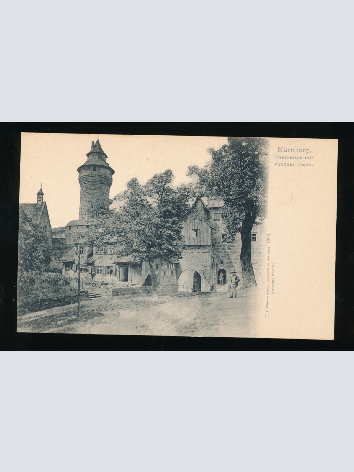 AK aus Nürnberg Vestnertor mit rundem Turm Bayern (119)