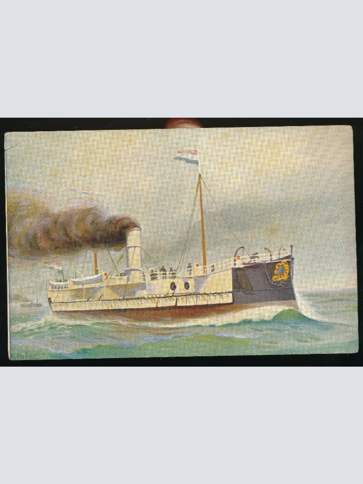 AK vom Holländischen Kanonenboot Stier im Jahre 1868 (904)