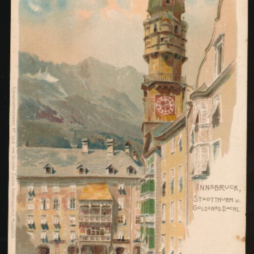 AK aus Innsbruck mit Stadtthurm und Goldenes Dachl Tirol (960)