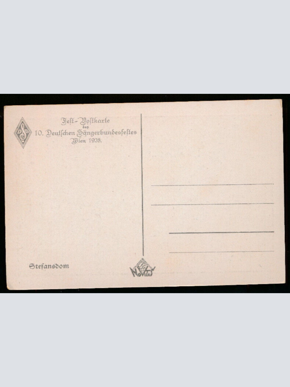 AK aus Wien Fest-Postkarte 10. Deutsches Sängerbundfest (963)