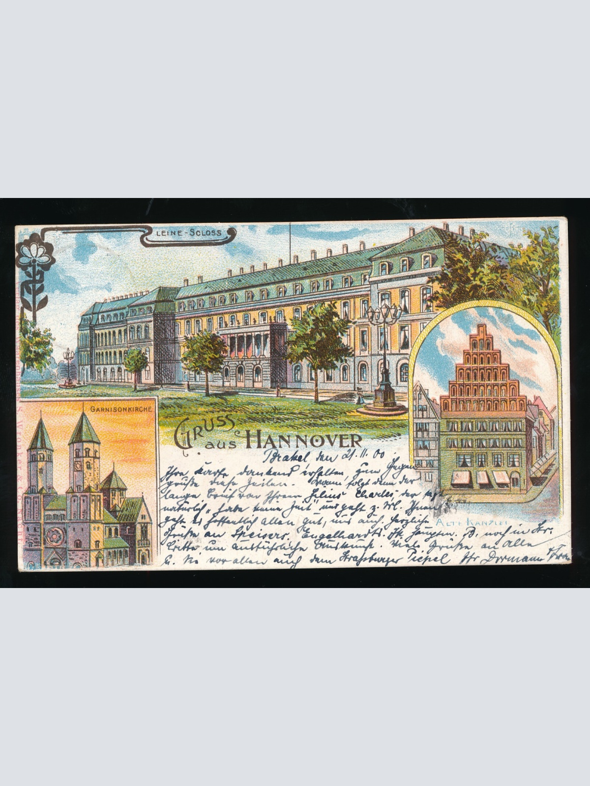 Litho-Karte Gruß aus Hannover Niedersachsen (535)