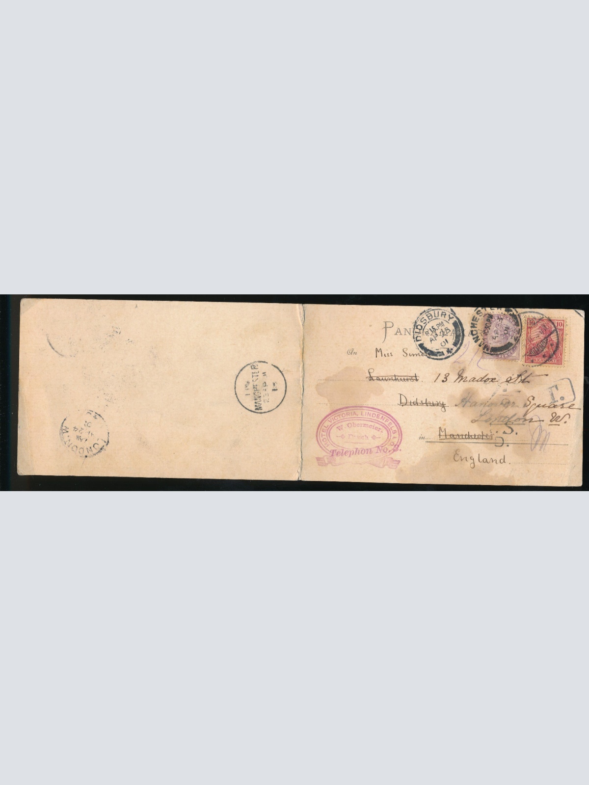 Doppelkarte aus Lindenfels Hessen Deutschland (990)