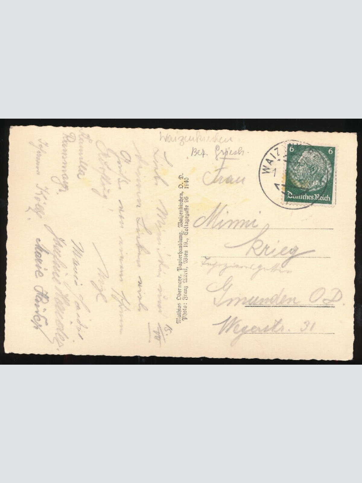 AK aus Waizenkirchen Hermann Göringstraße Oberösterreich (979)