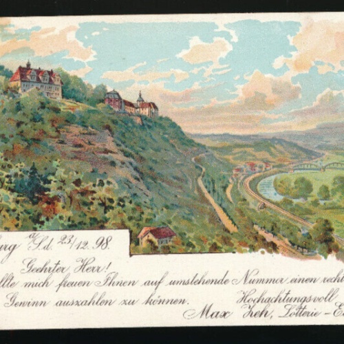 Litho-Karte aus Dornburg Hessen (881)