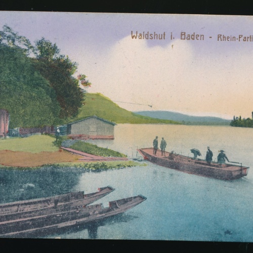 AK aus Waldshut i. Baden mit Motorboot Baden-Württemberg Deutschland (356)