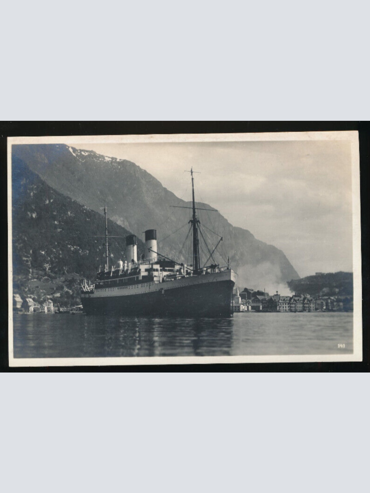 AK aus Odda mit Dampfer Norwegen (931)
