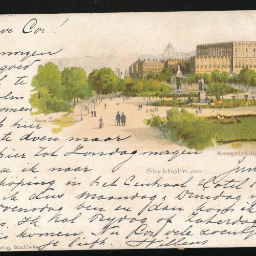 Litho-Karte aus Stockholm Kungsträdgarden (911)