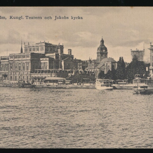 AK aus Stockholm Kungl. Teatern och Jakobs kyrka Schweden (918)
