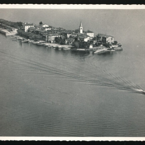 AK Lago Maggiore Isloa Pescatori mit Dampfer Italien (1117)