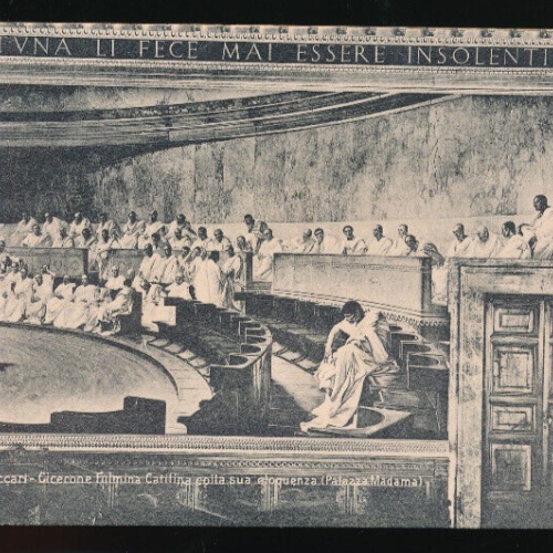 AK aus Roma - Rom Cicerone fntmina Catilina colla sua eloquenza Italien (1108)