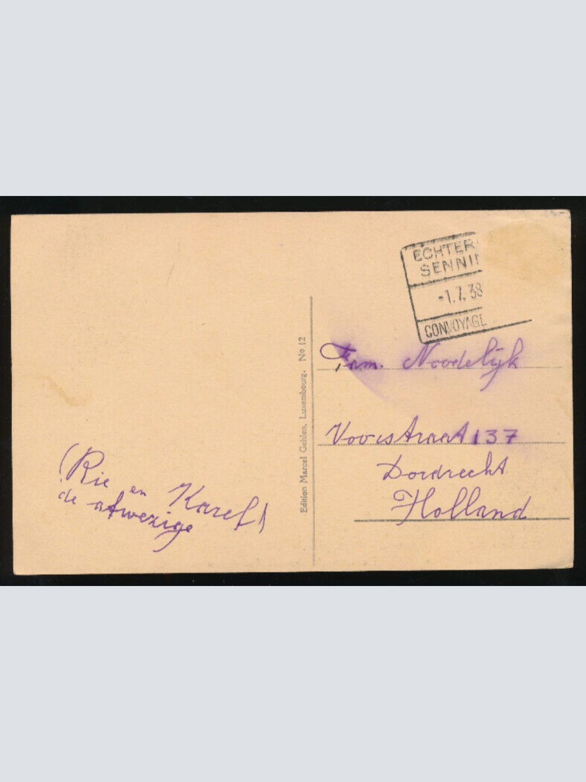 AK aus Echternach Vue du Troosknepchen Luxemburg (1106)