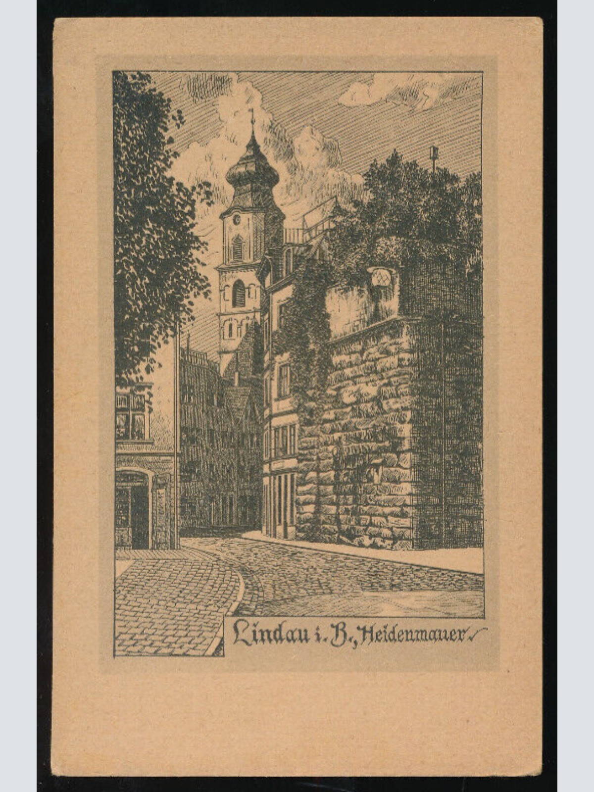 AK aus Lindau i.B. Heidenmauer Bayern Deutschland (1145)