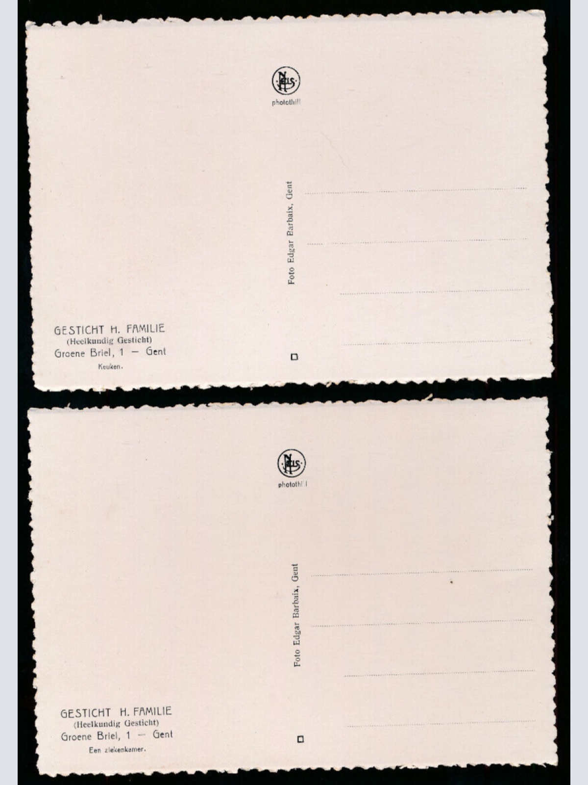 9 Karten aus Gent von einem Privaten Kranknehaus mit Operationssaal (1094)