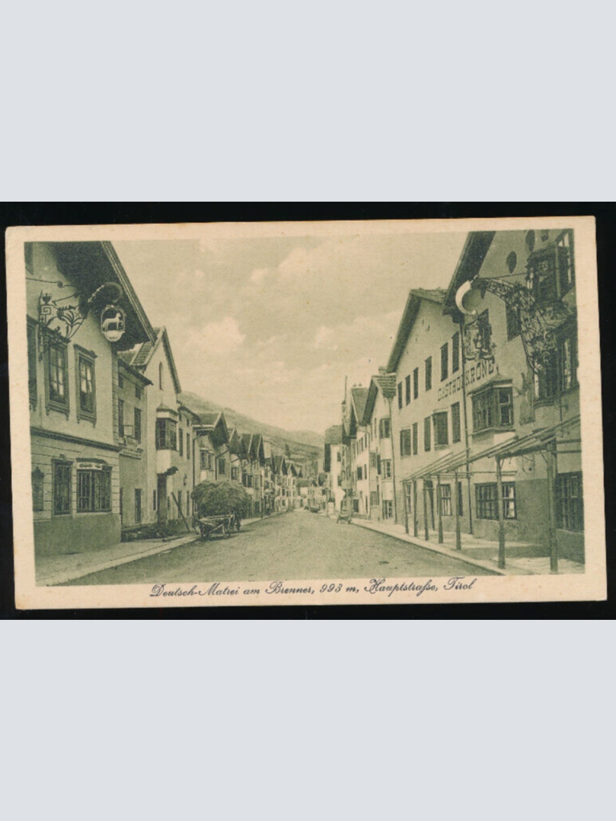 AK aus Matrei am Brenner mit Gasthof Krone Tirol (1032)