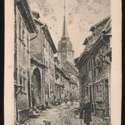 Radierungs-Karte aus Alt Weimar Thüringen (1074)