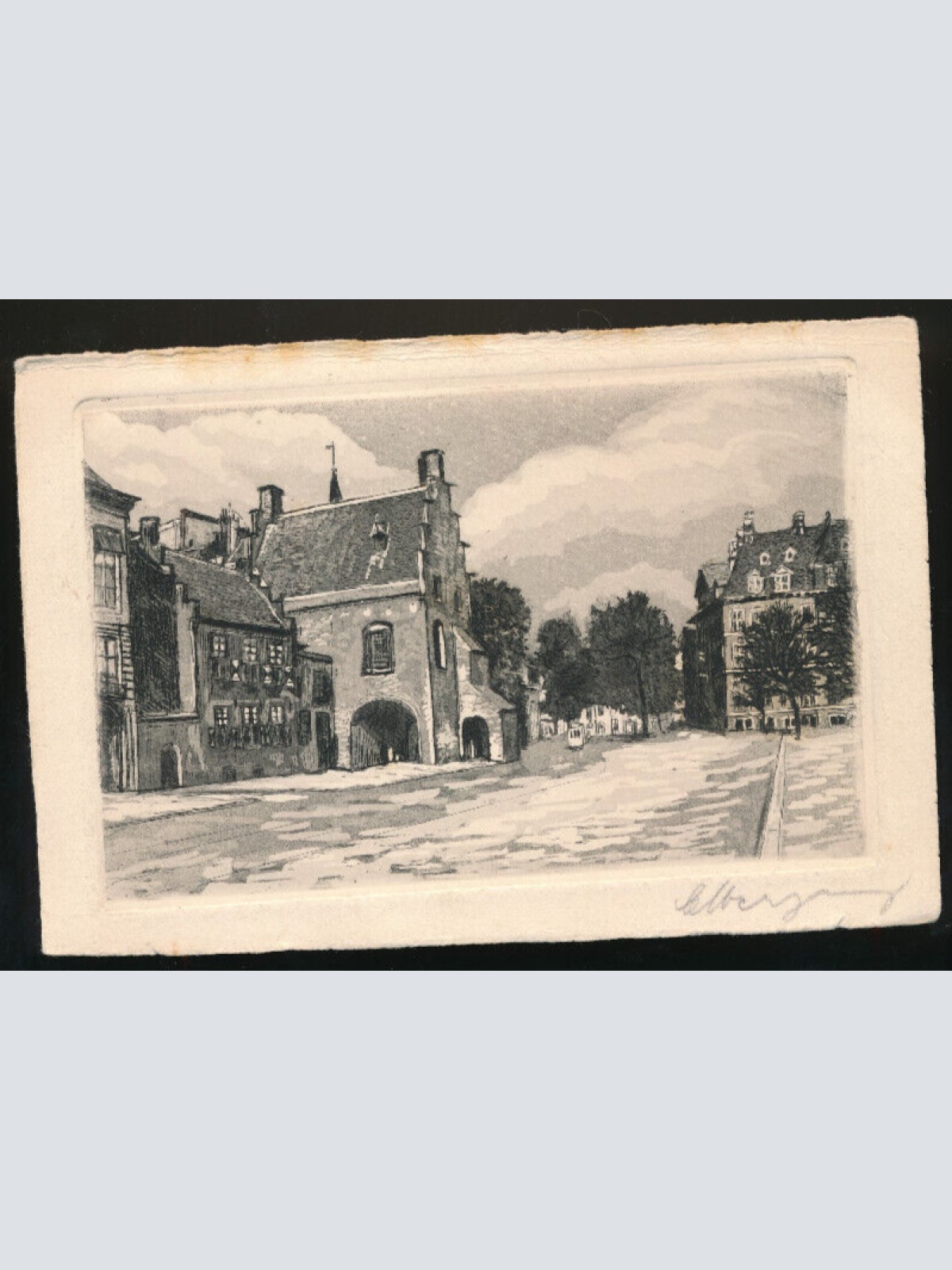 Radierungs-Karte aus Gravenhage Niederlande (1070)