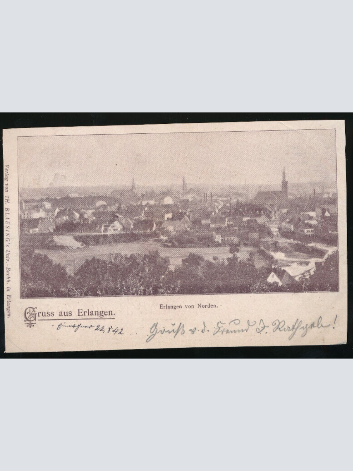 AK gruss aus Erlangen Bayern Deutschland (834)