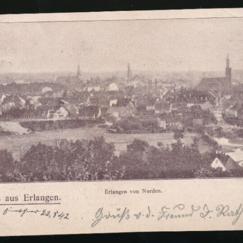 AK gruss aus Erlangen Bayern Deutschland (834)