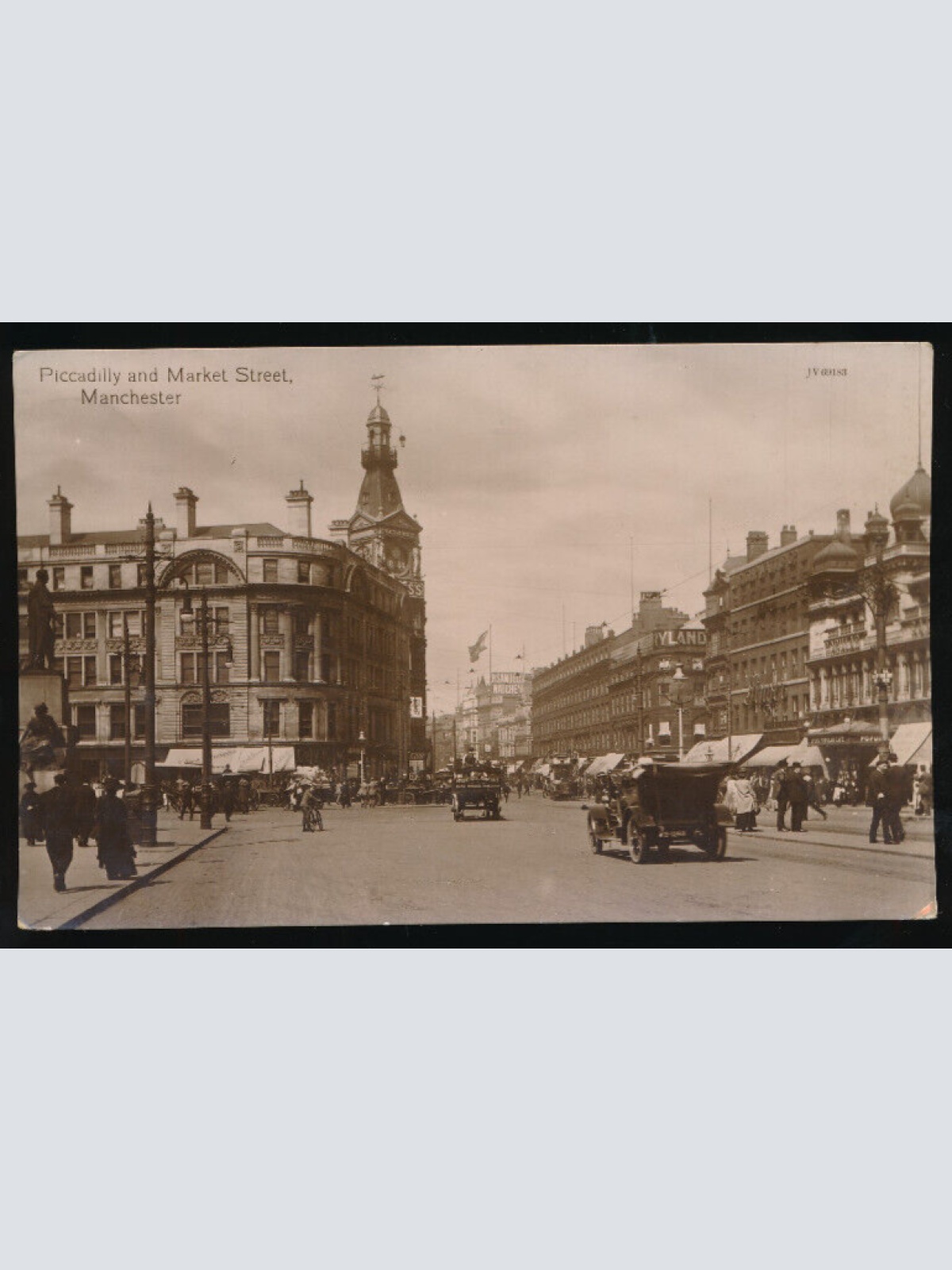 AK aus Manchester England mit Oldtimer alten Autos (838)