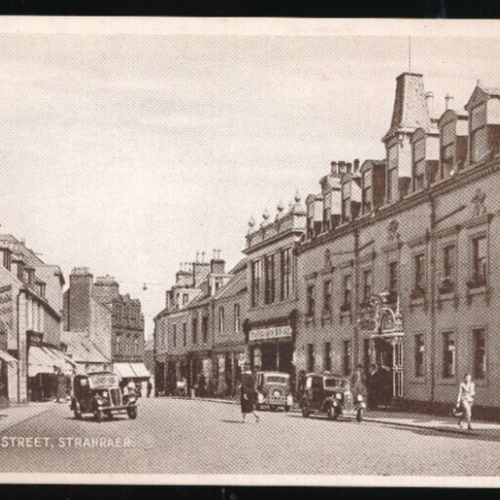 AK aus Stranraer George Street mit Oldtimer Scottland - Schottland (844)