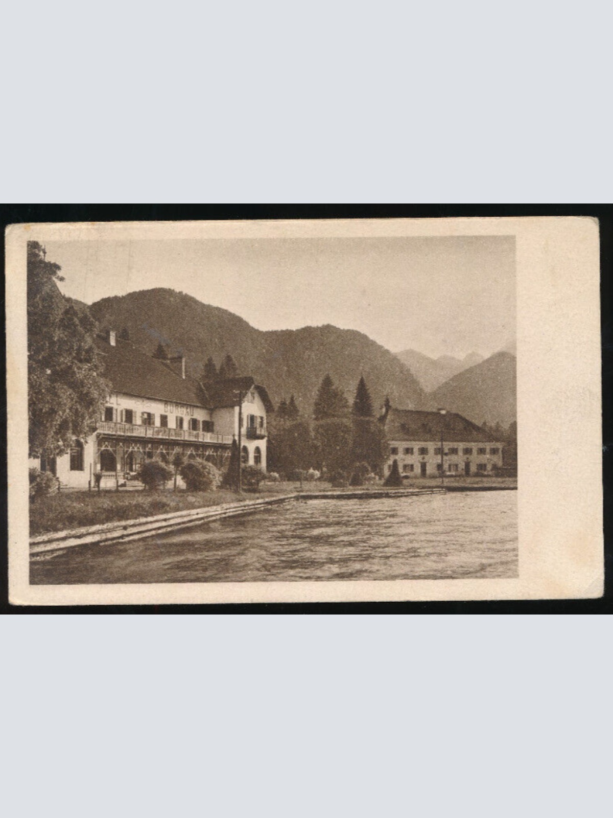 AK vom Hotel Burgau am Attersee Oberösterreich (1445)