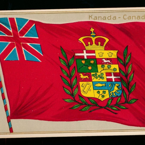 Präge-Karte Flagge - Flaggs Kanada - Canada, Nordamerika (385)