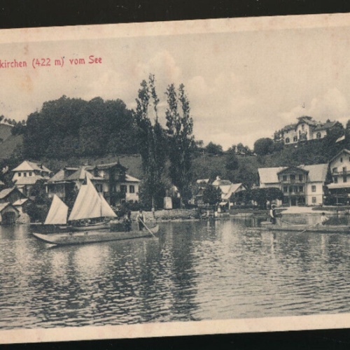 AK aus Traunkirchen mit Boot Oberösterreich (1537)