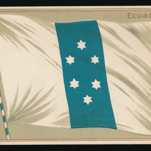 Präge-Karte Flagge - Flaggs Ecuador (291)